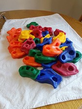 Lot Of 30 Rock Climbing Holds No Bolts