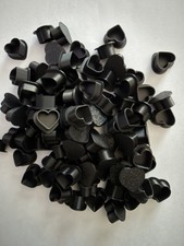 Heart Shaped Tattoo Ink Cups Caps Medium 13 100pcs Plastic Disposable PUR/BLK
