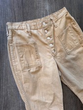 Maverick Blue Bell true vintage tan cotton twill elephant flare jeans 28 15 16
