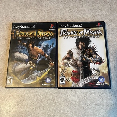 New ListingLot Prince of Persia Warrior Sands Of Time & Two Thrones Sony PS2 Black Label
