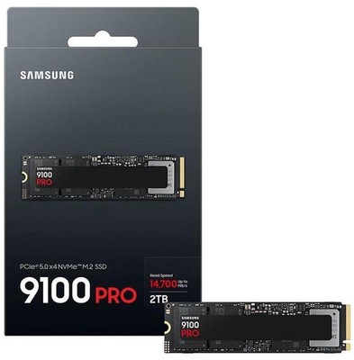 SAMSUNG SSD 9100 PRO 2TB M.2 2280 PCIe 5.0 x4, to 14,700MBs, for AI, MZ-VAP2T0BW