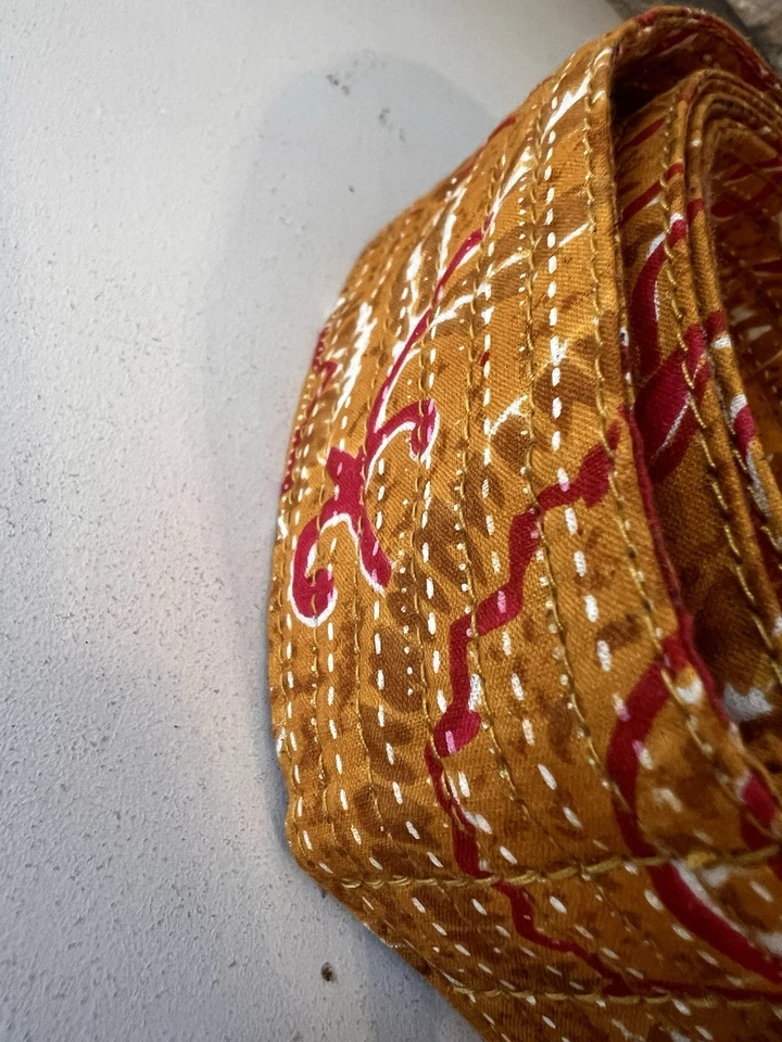 FREE PEOPLE Belt Womens Distressed Hippie Hobo Fabric Buckle Fashion Y2K 90s - Image 2 of 4