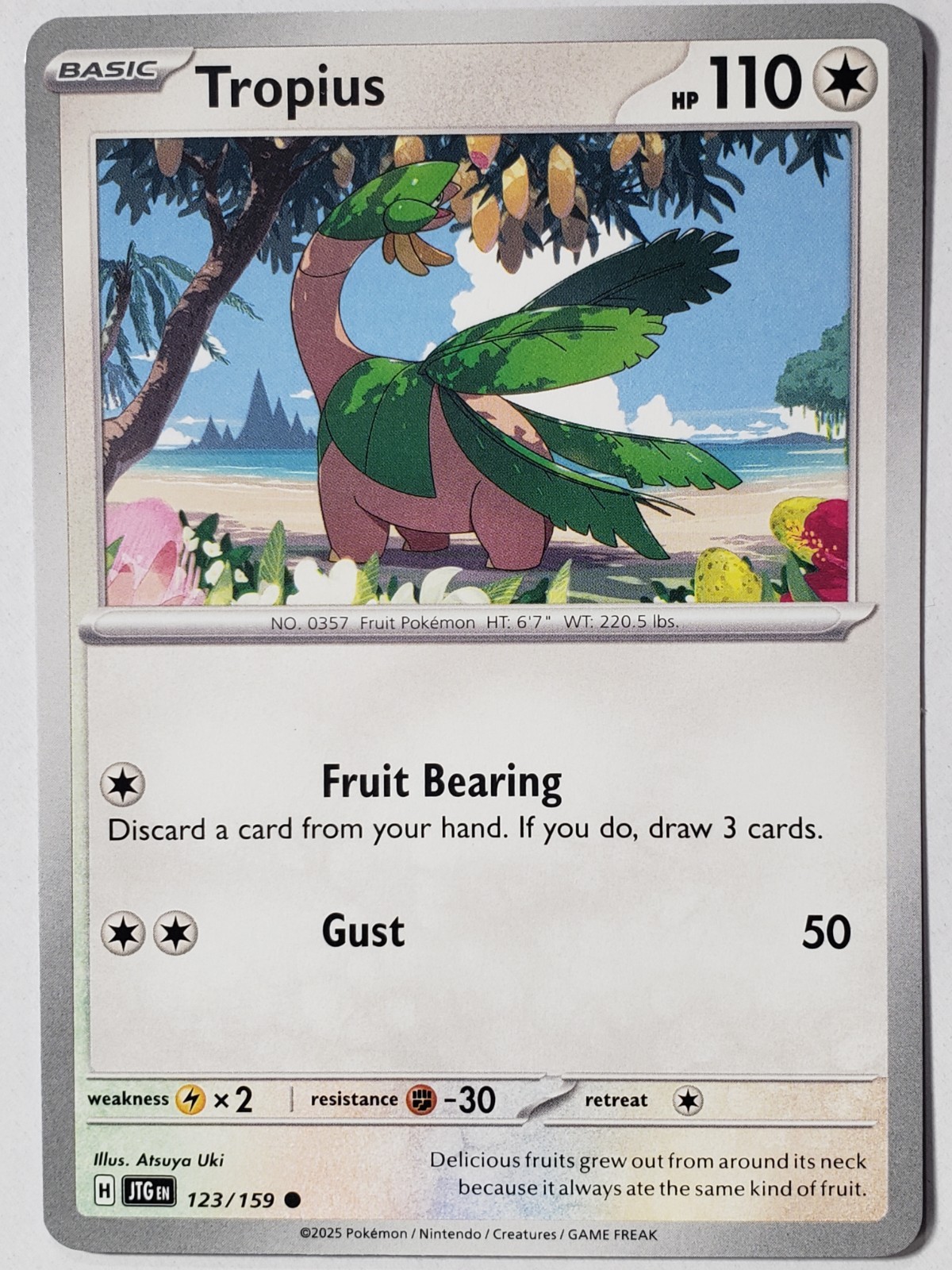 Tropius 123/159 NM / M - Journey Together Pokemon Card