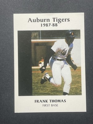 1987 McDag Auburn Tigers Tiger Great Frank Thomas Baseball Card Rare Ships Fast!