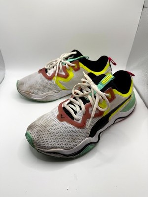 Puma Zone XT 193031-04 Women's 7.5 Sneakers White Green Mesh Training Shoes