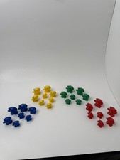 Vintage Mini Plastic Teddy Bear Figures Lot 32 Colorful Dollhouse Crafts