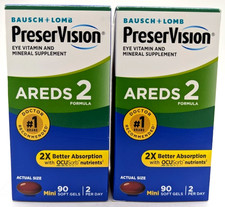  NEW 2 PACK PreserVision AREDS 2 Eye Vitamins - 90 Count EACH - EXP - 07/2027