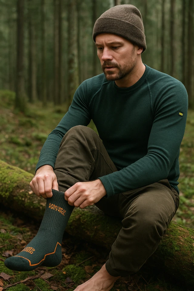 Thermo Function Sock "Winnipeg" Hunting Socks Olive Green Warm up to -25°C NEW - Image 4 of 4