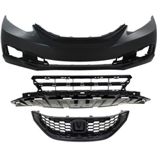 Bumper Kit For 2013-2015 Honda Civic HF LX Models Sedan Front 4-Door with Grille