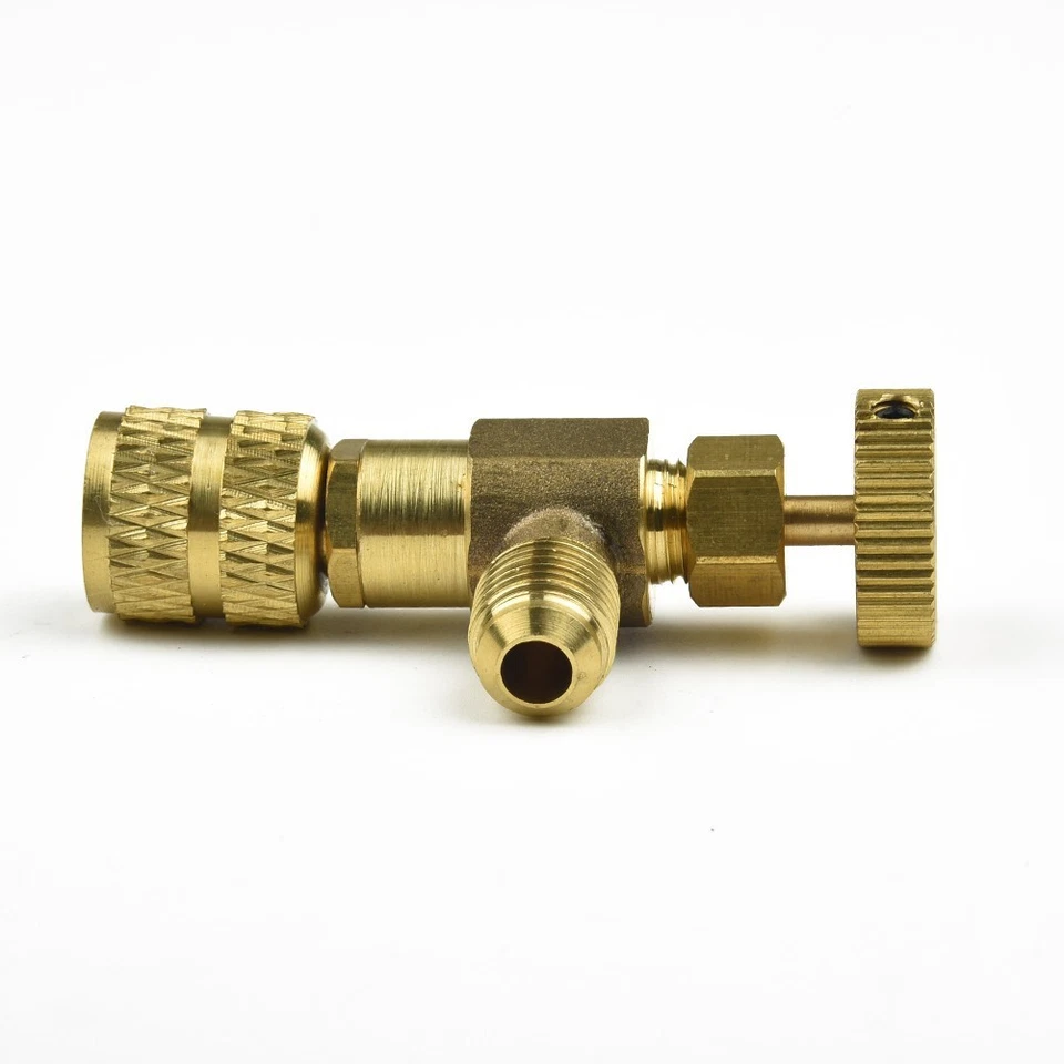 Adapter Flow Control Valve Air Conditioning Copper Alloy For 1/4"-5/16 '' - Image 3 of 4