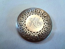 Fabulous Antique Hallmarked Sterling Silver Pierced Vinaigrette