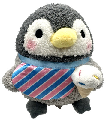 Takashoji Penguin Plush 7in Gray Blue Bow New With Tags 2025