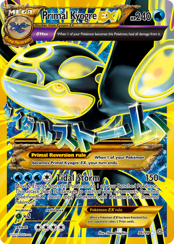 Primal Kyogre EX 96/98 SEC Ancient Origins Pokemon Holo DMG