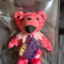 Vintage Unopened Pink Dancing Bear Heart Plush Toy with Tag