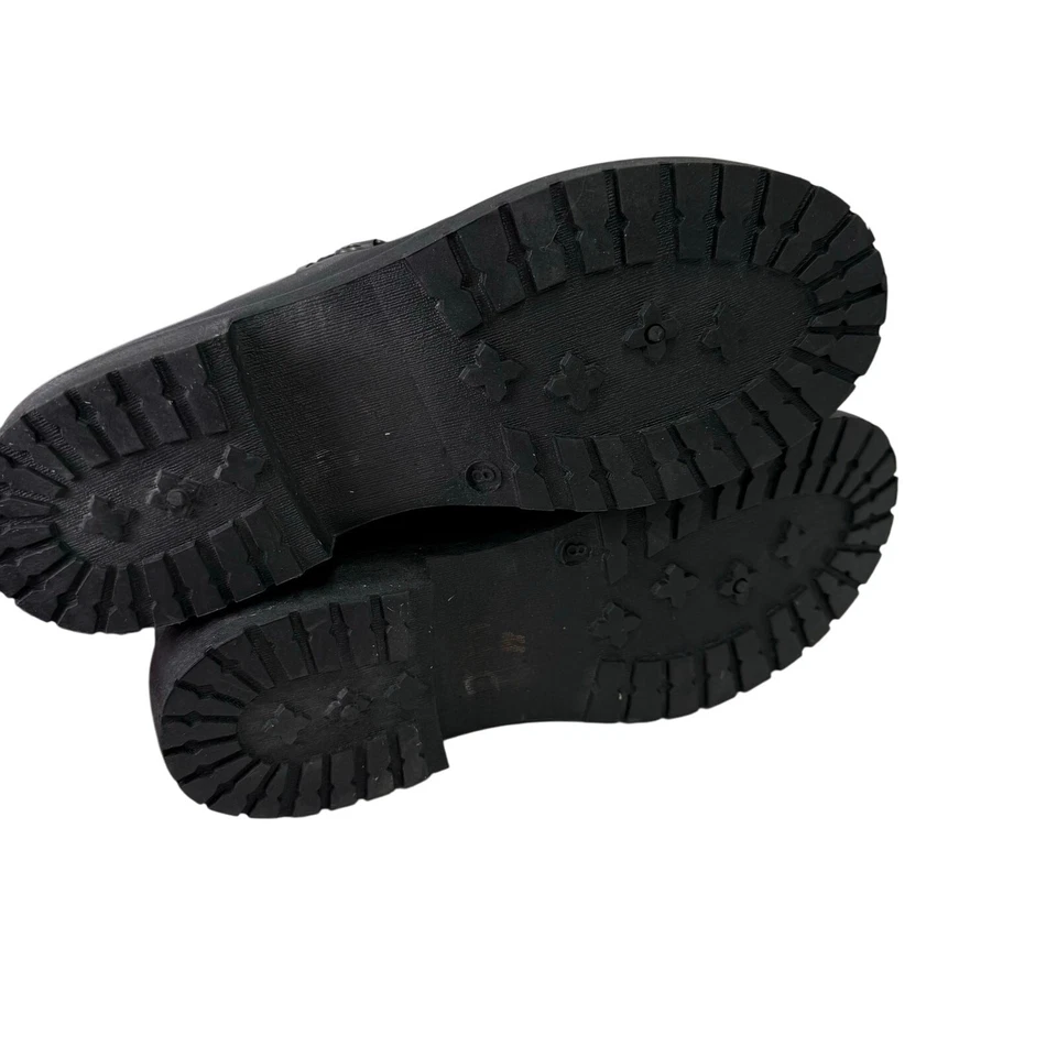 Botas de combate para mujer Wanted talla 8 con adornos de piel negras NUEVAS M296 Foto 2 de 4