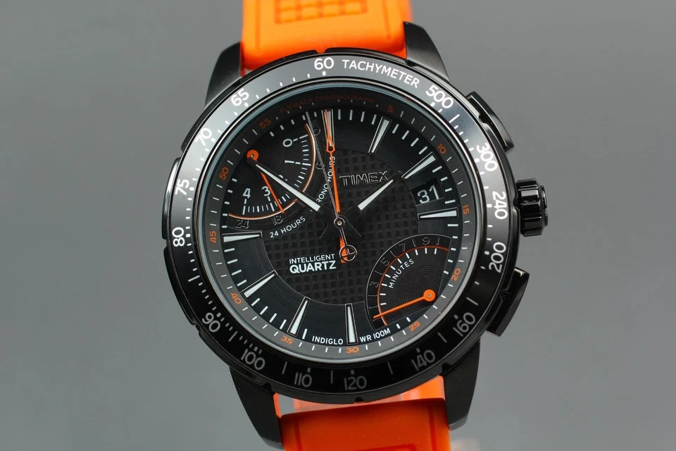 Top MINT / Full Set TIMEX Intelligent Quartz T2N707 Chronograph 43mm Orologio... - Immagine 4 di 4