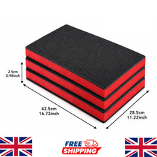 3x Tool Box Foam Inserts Polyethylene Tool Foam Sheets High Density for DIY