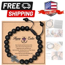 Easter basket stuffers cross bracelets for kids teens boys girls adults women...