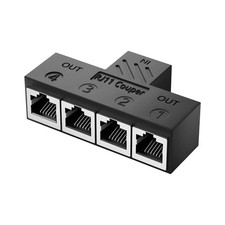 RJ11 Kupplung RJ11 Buchse auf 4 Buchsen 6P6C Telefon Inline Kupplung Telefon Ext