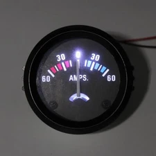 Ammeter Gauge, 12V Universal 52m/2in 60-0-60 Vehicle AMP Ampere Meter
