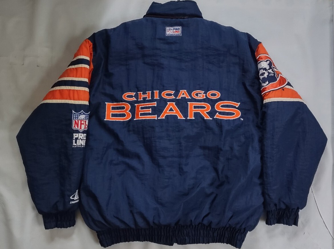 VTG LOGO ATHLETIC PRO LINE CHICAGO BEARS FULL ZIPP NO HOOD WINTER