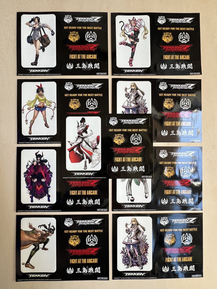 TEKKEN 7 Arcade Banapass IC Card Stickers X 8 (2019) - Full Set | eBay