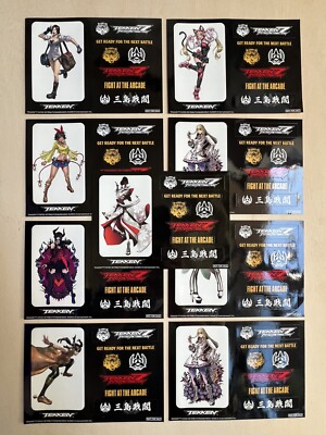 TEKKEN 7 Arcade Banapass IC Card Stickers X 8 (2019) - Full Set | eBay