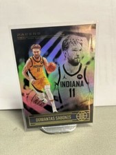 Domantas Sabonis 2020-21 Panini Illusions Green Parallel Pacers #100