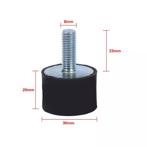 4Pcs M8 Anti Vibration Male Rubber Mounts Car Boat Bobbin Damper Pump 30x20MM - Picture 2 of 14