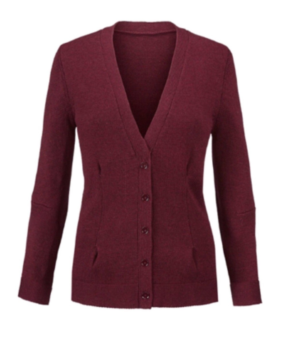 Cabi Stride Sweater Cabi Catch Cardigan Garnet Red/Burgundy Cotton
