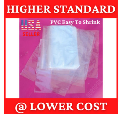 4x6'', 9x14'' up to 14x20'' PVC Shrink Film Wrap Flat Bag Heat Shrinking Packaging