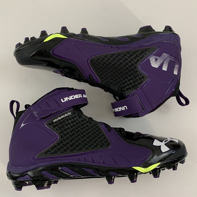 Under Armour Mens Size 16 Mid Fierce Spine Purple Black 4D Foam