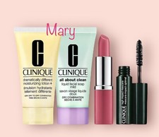 Clinique Lipstick Plum Pop, Mascara, Dramatically Different Lotion Facial Soap