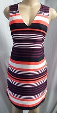 ANN TAYLOR MULTI-COLOR STRIPED CAREER COCKTAIL SHIFT DRESS SIZE: 6 NWT $120