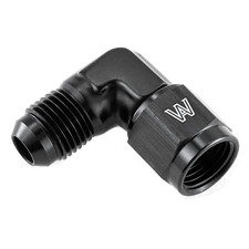 BLACK Aluminium Flare 90 Degree -6AN 6 AN Fitting Union Female/Male