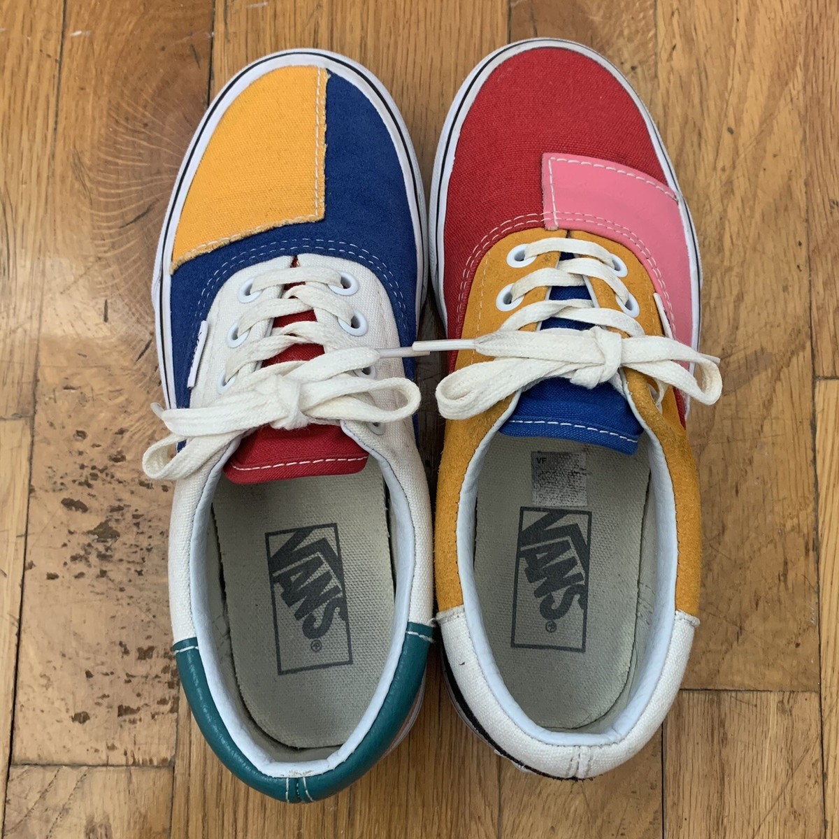 Vans primary color block patchwork era sneakers women's 6 EUC | eBay