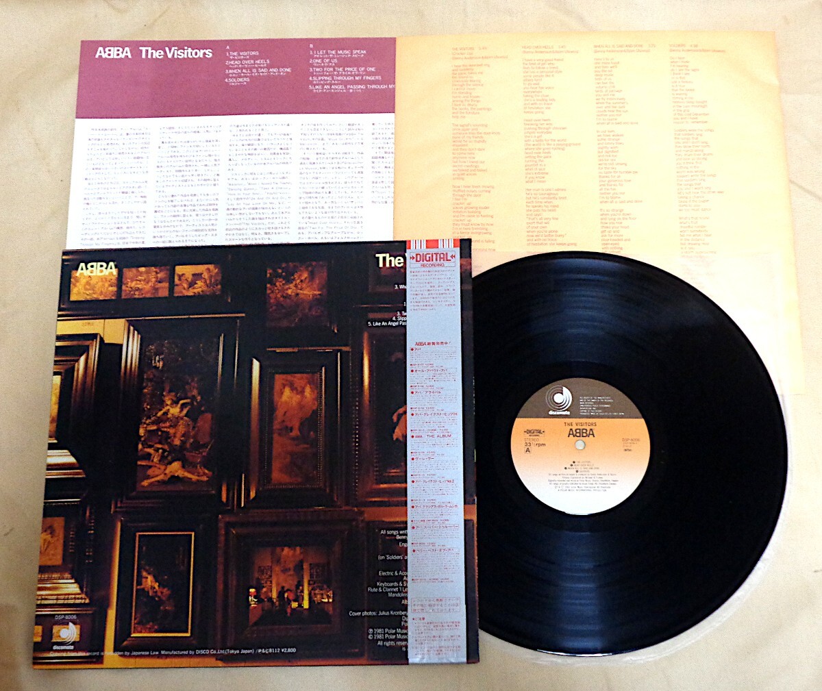 LP Abba Visitors DSP8006PROMO DISCOMATE プロモ /00260 ABBA The Visitors 1981 Discomate DSP-8006 JAPAN LP OBI vinyl