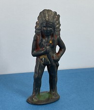 Barclay Lead Indian Chief With Knife Vintage Metal Toy 1930s Rare Weathered