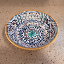 Deruta Italy Ceramica Gialletti Pimpinelli Grande Diametro 11,75" Centrotavola Ciotola