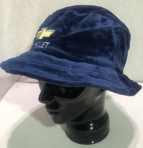 Chevrolet Dark Blue Bucket Hat Micro Furr GM Chevy Logo Cap New 👀 👍🏼 🔥 - Picture 2 of 3