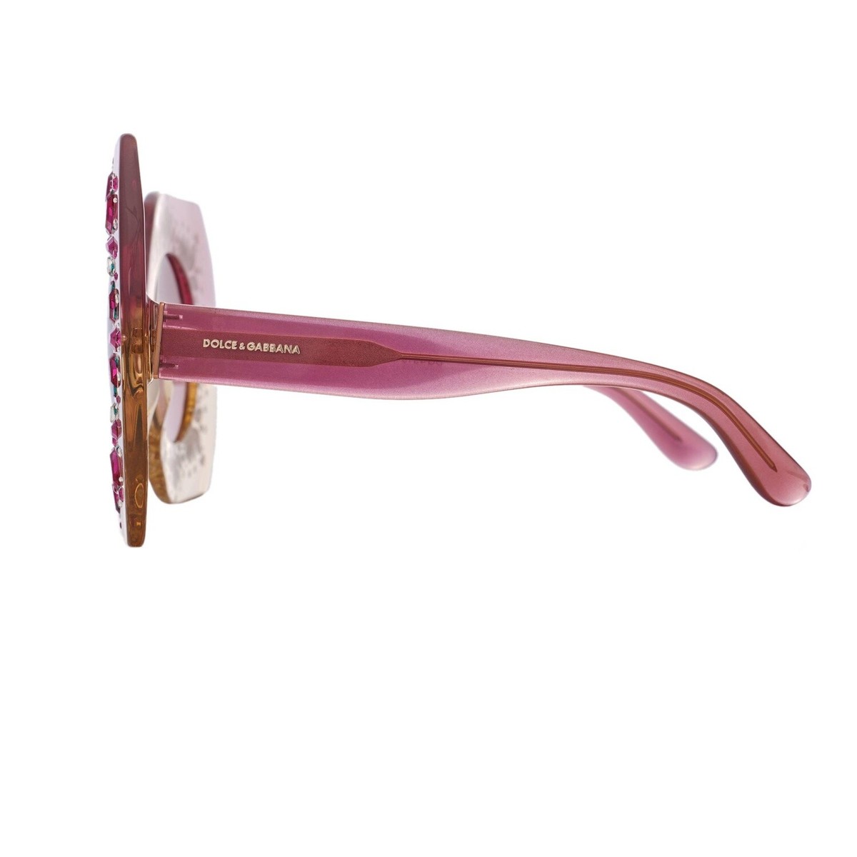 Dolce & Gabbana ピンクベージュ サングラス DOLCE & GABBANA Limited Edition Crystal Sunglasses Pink Green DG