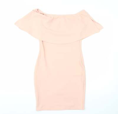 Prettylittlething Damen rosa Polyestermischung A-Linie Größe 8