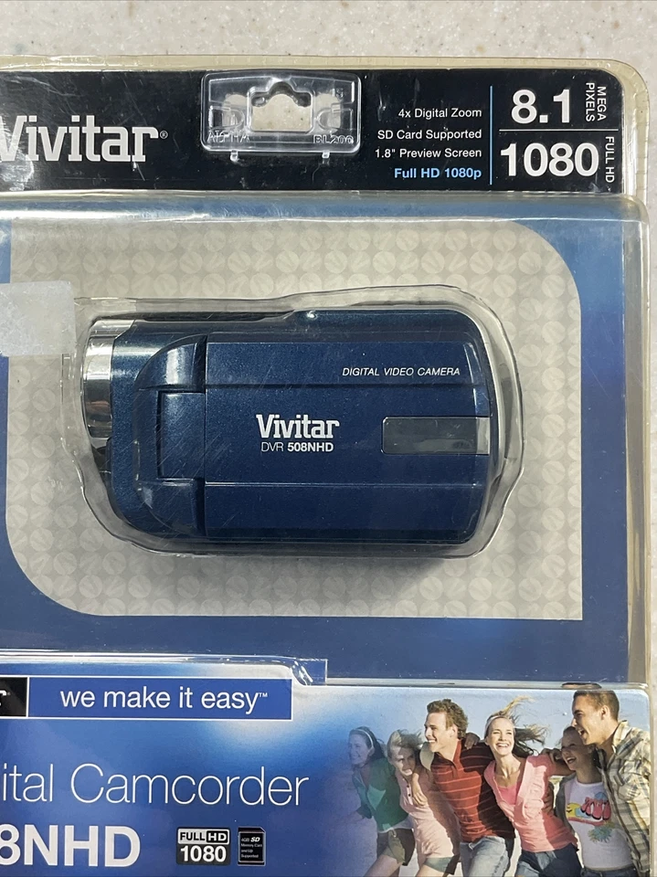 Vivitar 508NHD Camcorder Bundle USB and A/V cables, 508NHD BLUE BRAND NEW - Image 2 of 4