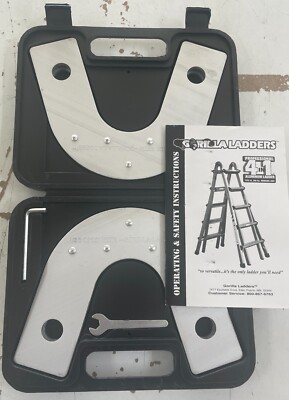 Gorilla Ladders 4-in-1 Aluminum Ladder Static Safety Hinge Kit Scaffold Adapter