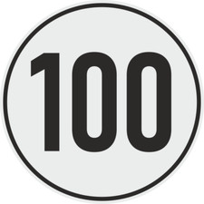 Aufkleber 100 km/h Autoaufkleber Sticker Konturschnitt