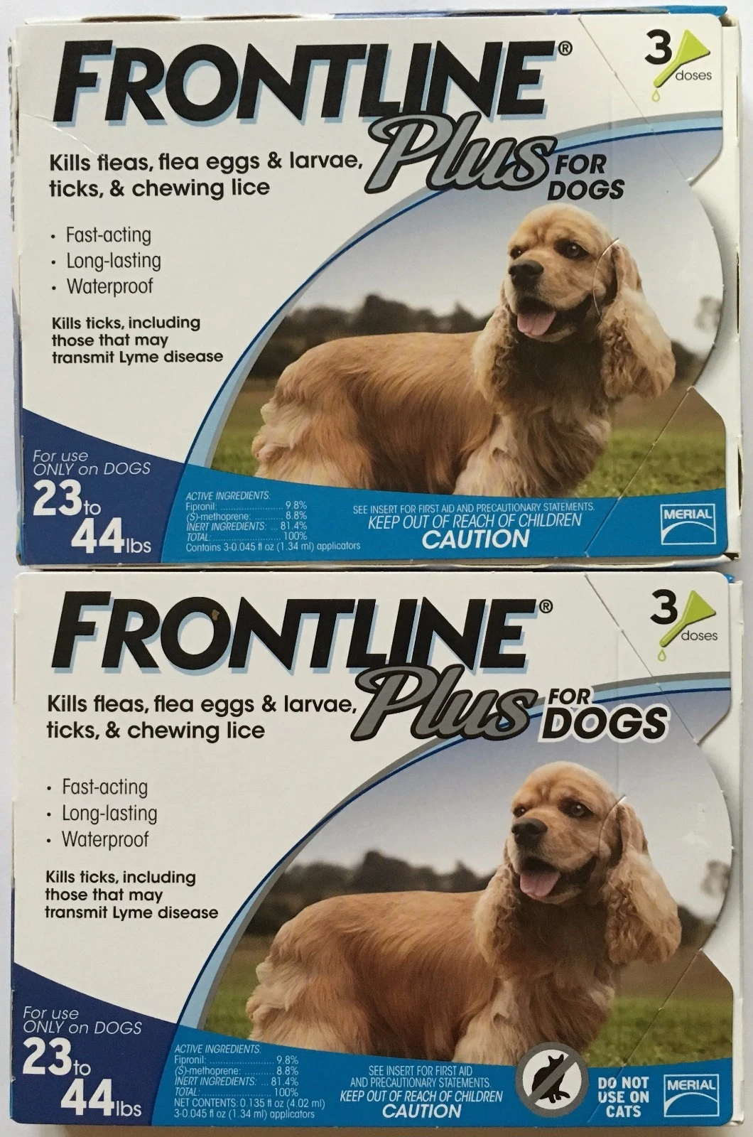FRONTLINE Plus for Dogs Flea and Tick Medicine MEDIUM Blue Box 6 Month Supply US