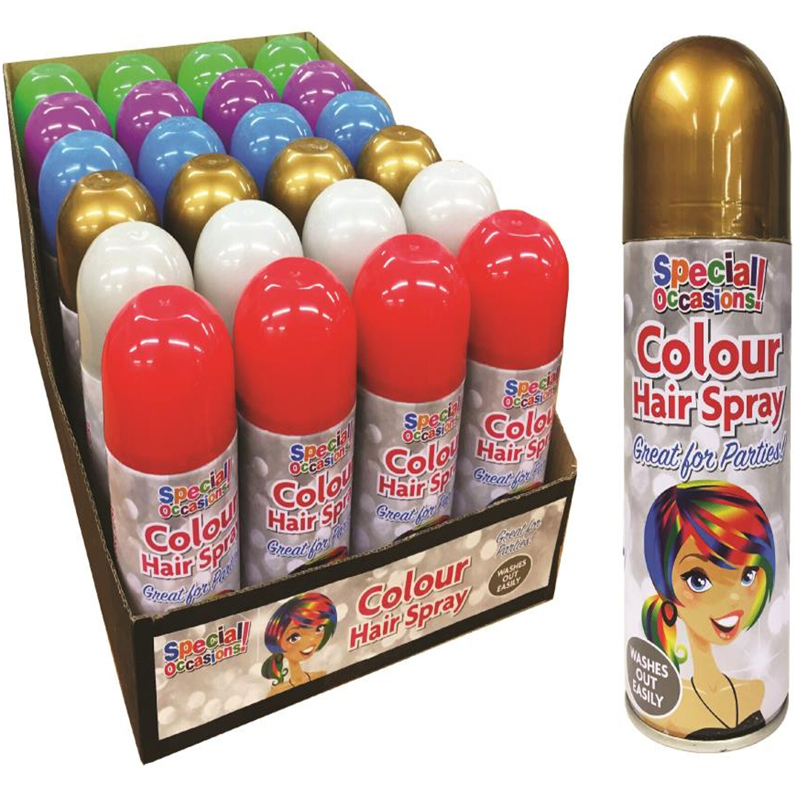 Hair Glitter Spray Colour Paint Temporary Washout Hair Washable Makeup