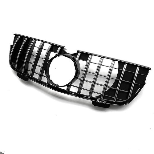 GT Style Front Bumper Grille For Mercedes-Benz GL-Class X164 07-09 Glossy Black - Picture 4 of 9