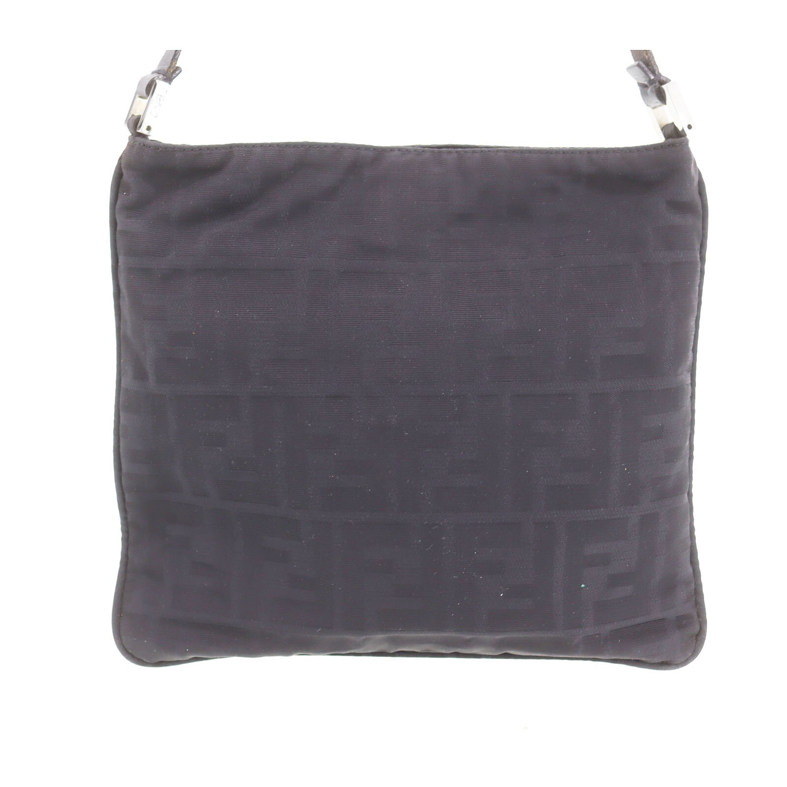 FENDI Zucca Used Shoulder Handbag Black Canvas Italy Vintage #AG704 S thumbnail 4