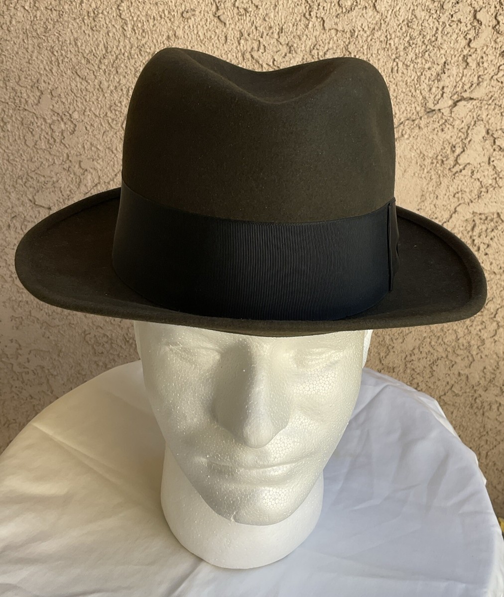 Royal Stetson Brown Fedora Hat Size 7 Vintage Schreiner's